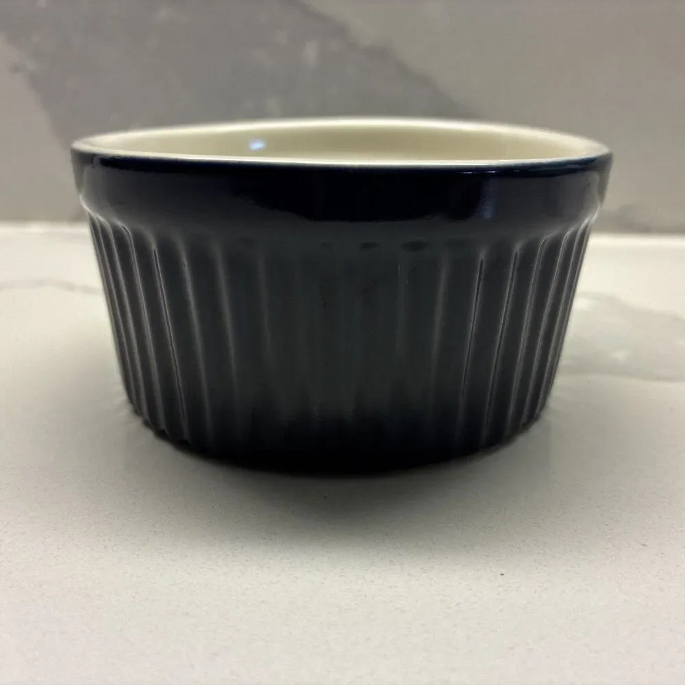 Kitchen Select Ramekins Small Stoneware Casserole Dish Set 3.5 2H Oven Cookware